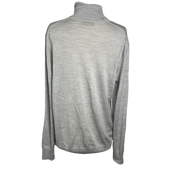 Brooks Brothers Extra‑Fine Merino Wool Turtleneck Sweater Size L • Heather Gray - Picture 2 of 5